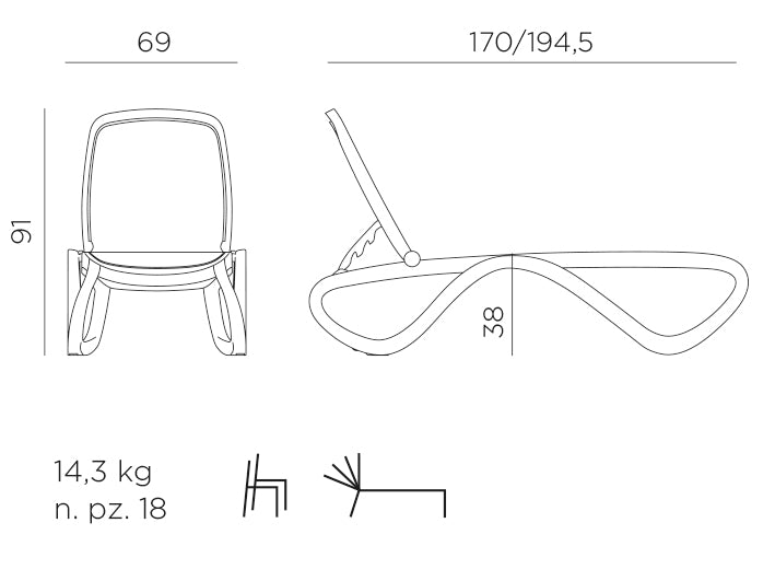 Nardi Omega Sonnenliege