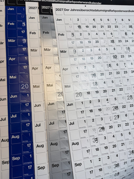 habit Jahresübersichtsdatumsignalfarbposterwandkalender 2027