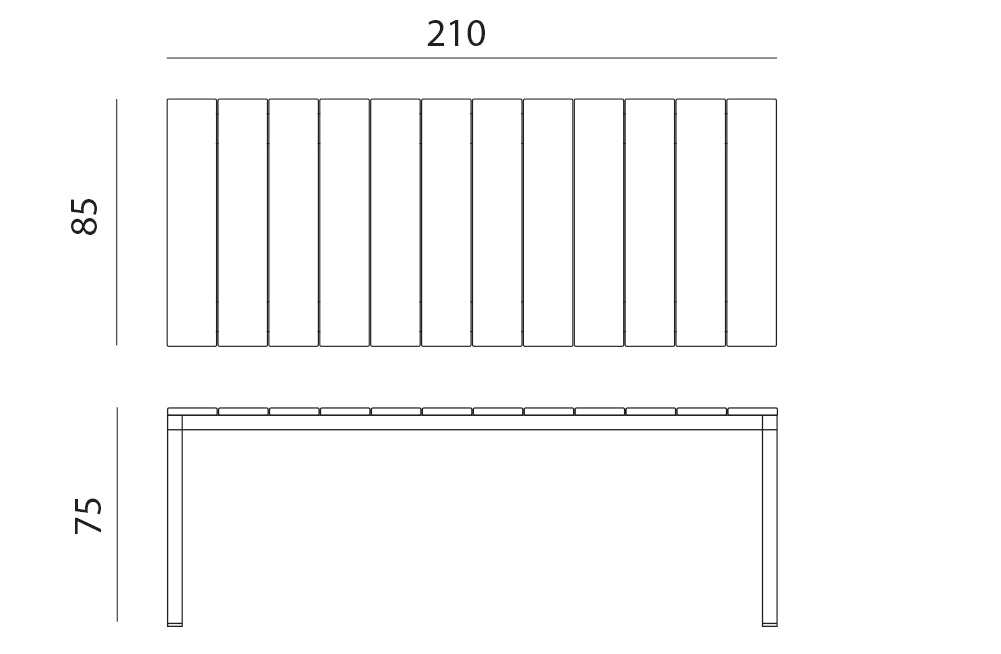 Nardi Rio Alu 210 Tisch - Fix